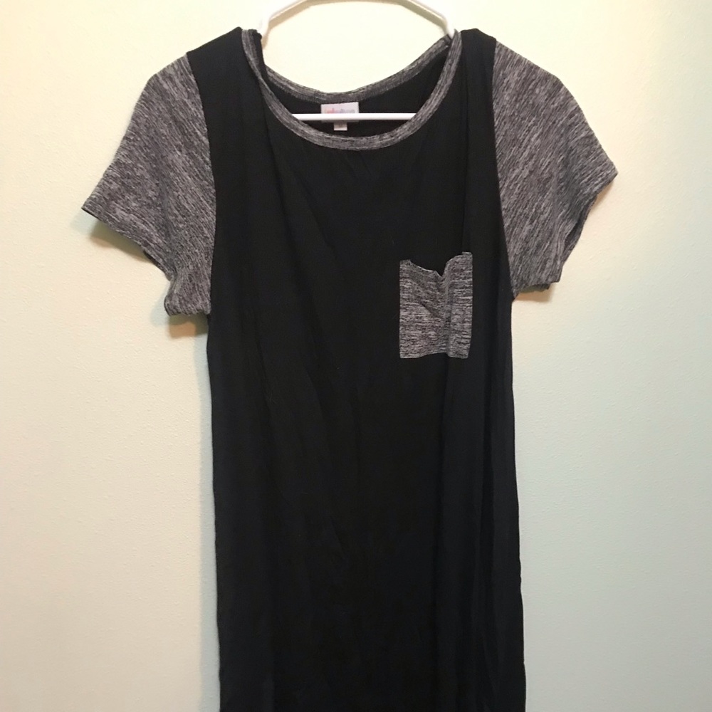 LulaRoe Carly black and grey medium
